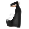 Suede Platform Transparent Strap Wedge Sandals sold by Onlymaker