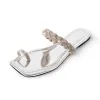 Silver Rhinestone Flat Slipper Sandals sold by Onlymaker