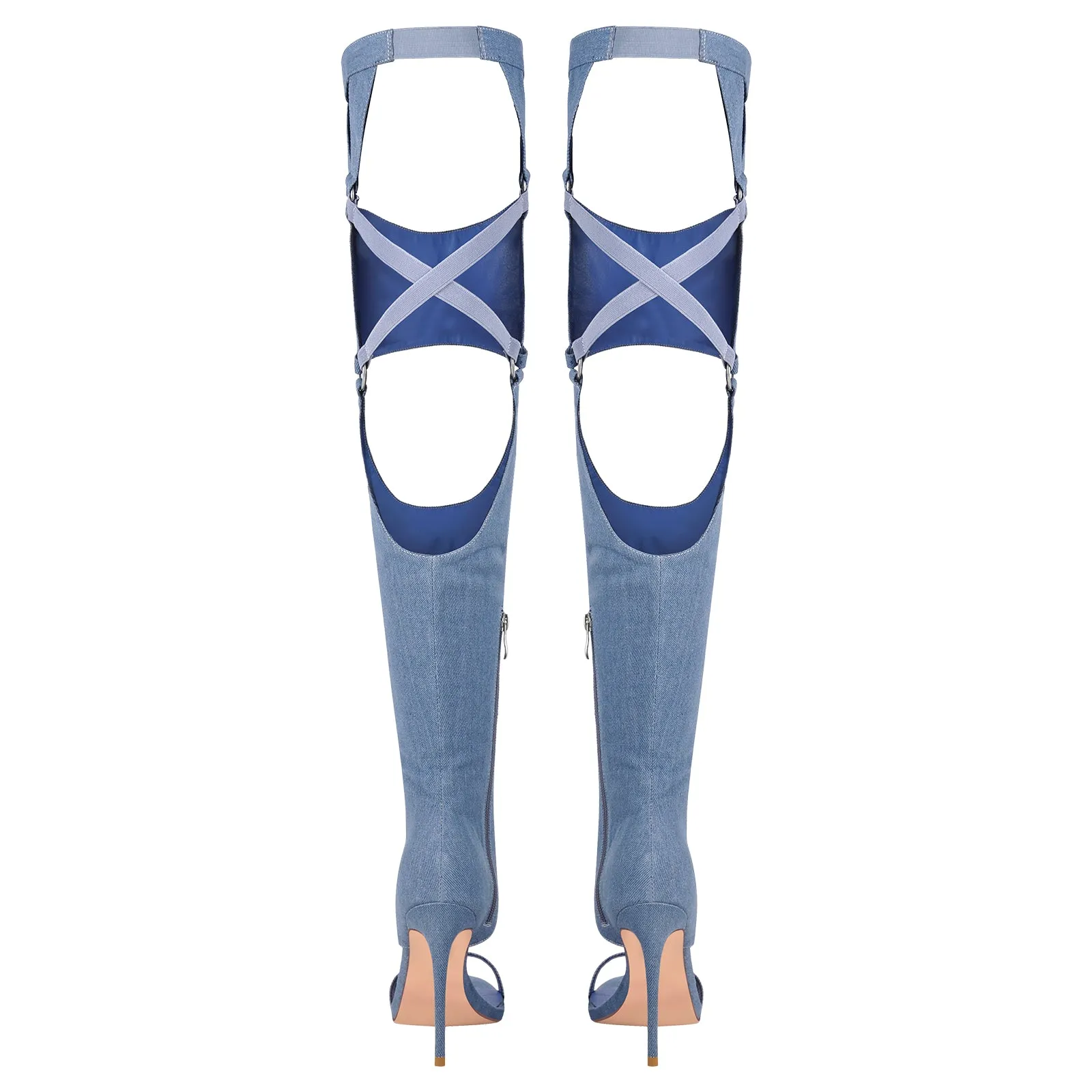 Pointed Toe Stiletto Over The Knee Sandals Boots sold by Onlymaker product image thumbnail 3