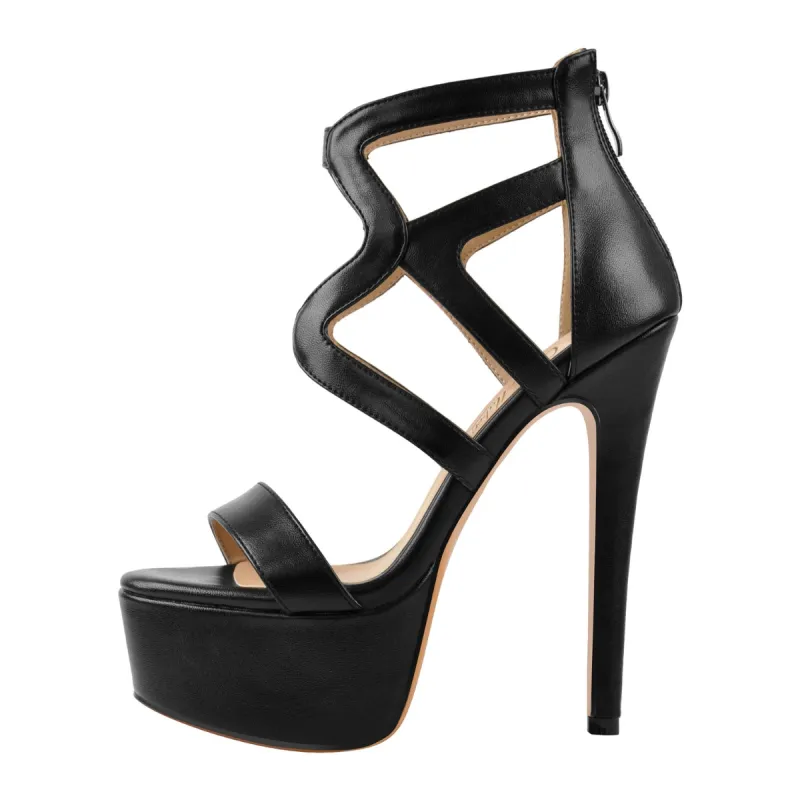 Gladiator Platform Stiletto High Heel Sandals sold by Onlymaker