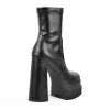 Double Platform Zipper Chunky Heel Ankle Boots sold by Onlymaker