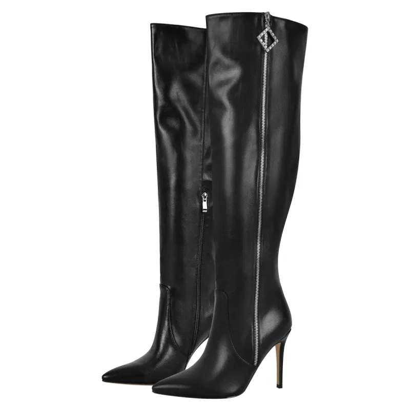 Pointed Toe Zipper Over The Knee Stilettos Boots sold by Onlymaker