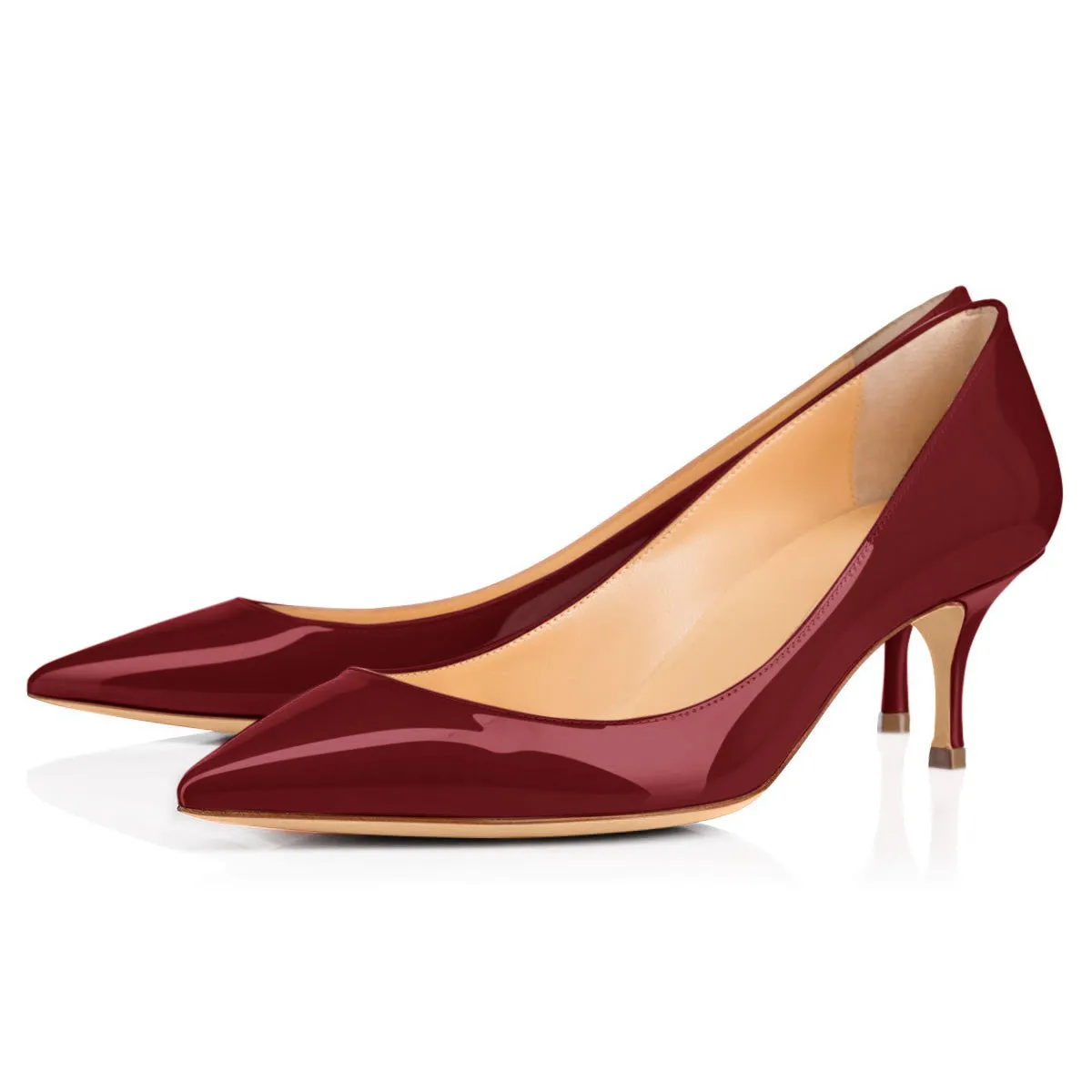 Onlymaker Pumps Burgundy 2.5 inches Heels sold by Onlymaker product image thumbnail 3