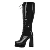 Square Toe Lace up Chunky Heels Boots sold by Onlymaker