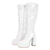 Square Toe Lace up Chunky Heels Boots sold by Onlymaker
