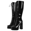 Square Toe Lace up Chunky Heels Boots sold by Onlymaker