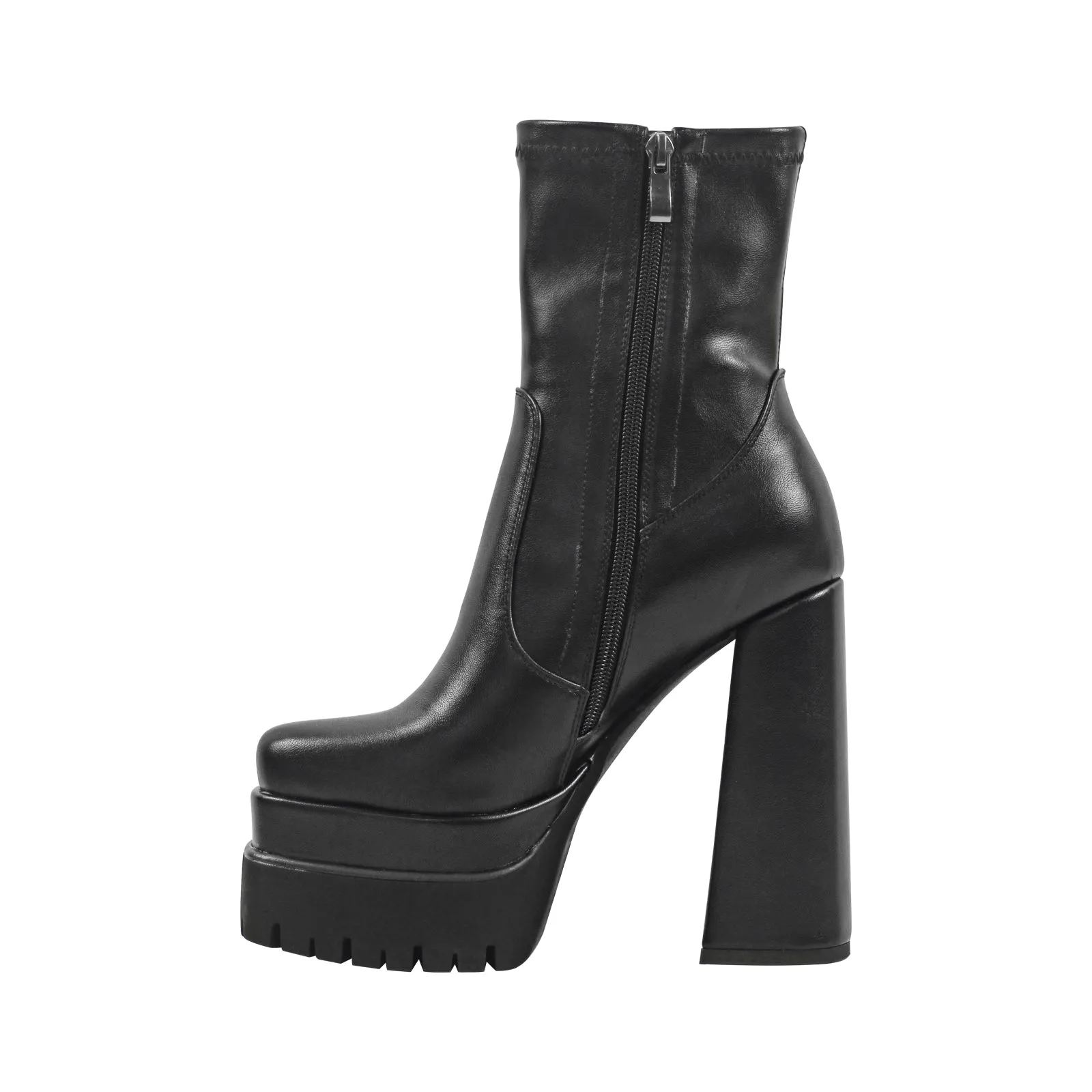 Double Platform Block Heel Ankle Boots sold by Onlymaker product image thumbnail 5