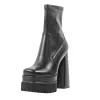 Double Platform Block Heel Ankle Boots sold by Onlymaker