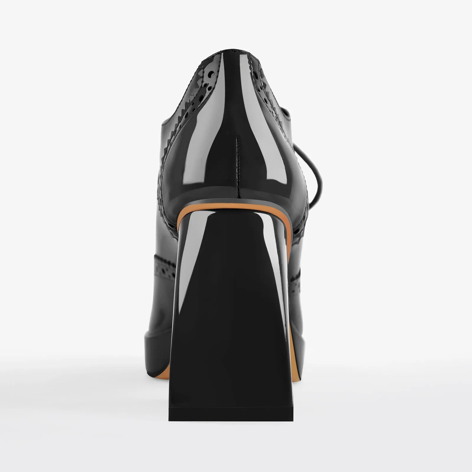 Patent Square Toe Chunky Heel Pumps sold by Onlymaker product image thumbnail 2