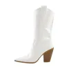 Western Zipper Round Up Mid-Calf Boots sold by Onlymaker