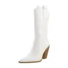 Western Zipper Round Up Mid-Calf Boots sold by Onlymaker