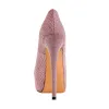 Pink Platform Glitter Round Toe Stilettos Pumps sold by Onlymaker