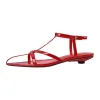 Pointed Toe Red Gladiator Flats sold by Onlymaker