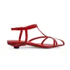 Pointed Toe Red Gladiator Flats sold by Onlymaker