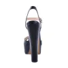 Peep Toe Platform Black Chunky High Heel Sandals sold by Onlymaker