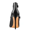 Black Matte Pointed Toe Double Buckle Straps Stiletto Pumps sold by Onlymaker