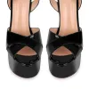 Black Platform Chunky Heel Ankle Strap Sandals sold by Onlymaker