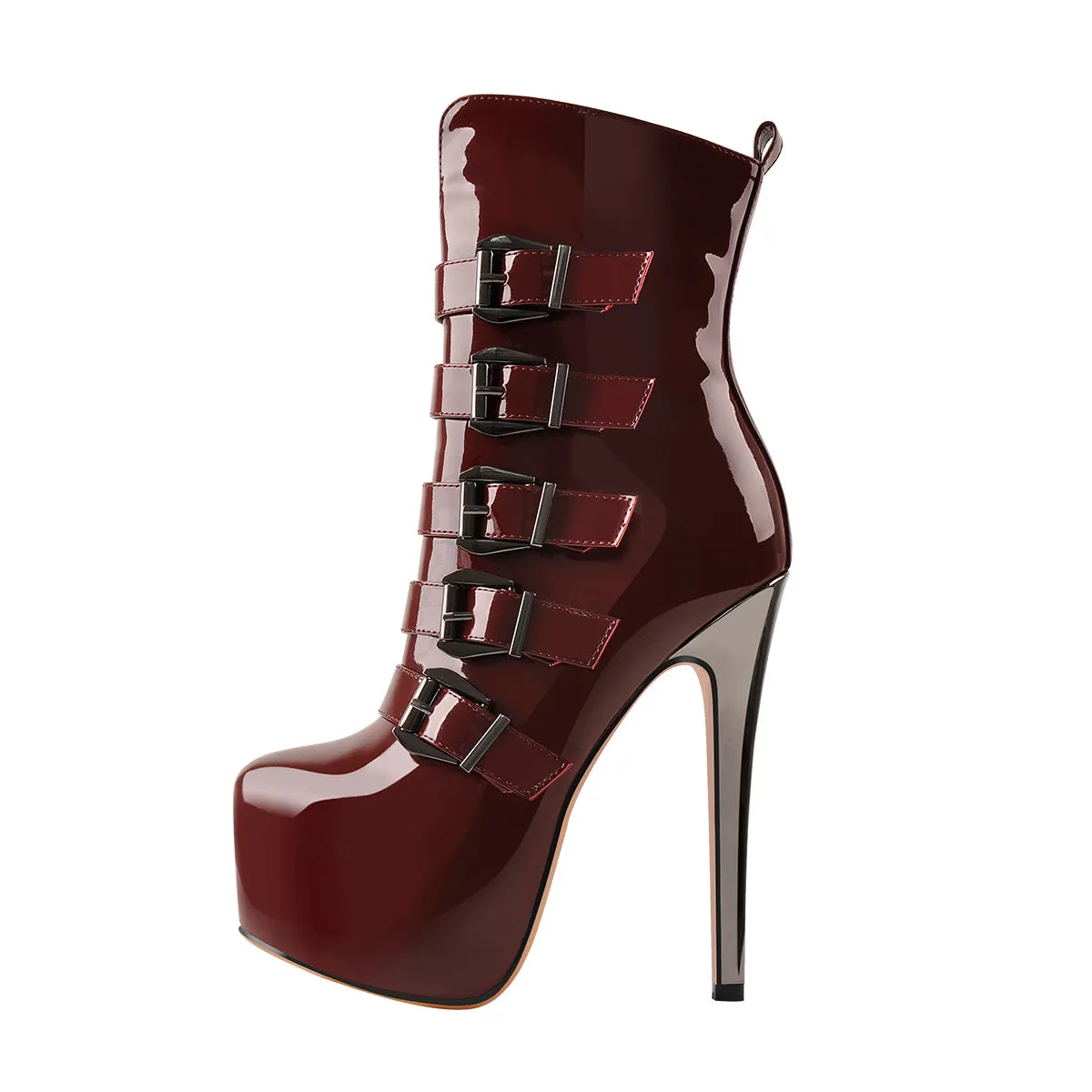 Burgundy High Heel Stiletto Boots sold by Onlymaker
