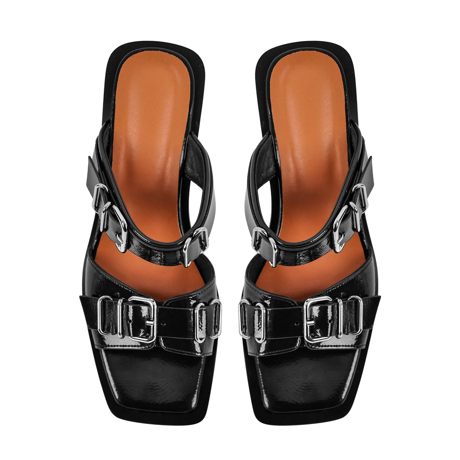 Belt Buckle Square Toe Chunky Heel Sandals sold by Onlymaker product image thumbnail 4