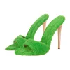 Sherpa Pointed Toe High Heel Sandals sold by Onlymaker
