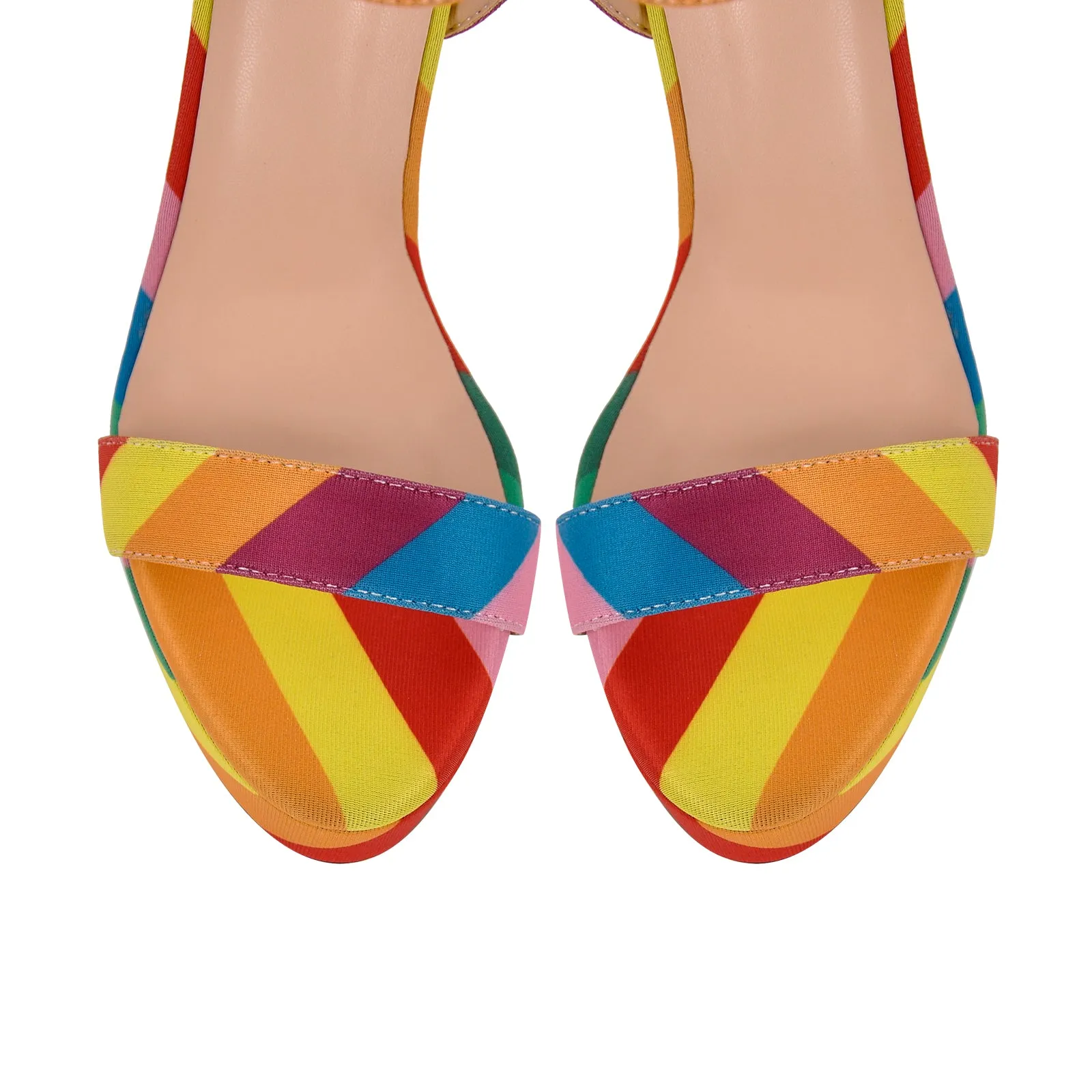 Rainbow Buckle Strap Chunky Heel Sandals sold by Onlymaker product image thumbnail 4