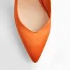 Orange Satin Strap High Heels Stiletto Pumps sold by Onlymaker