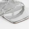 Rhinestone Lace-Up Square Toe Stiletto Sandals sold by Onlymaker