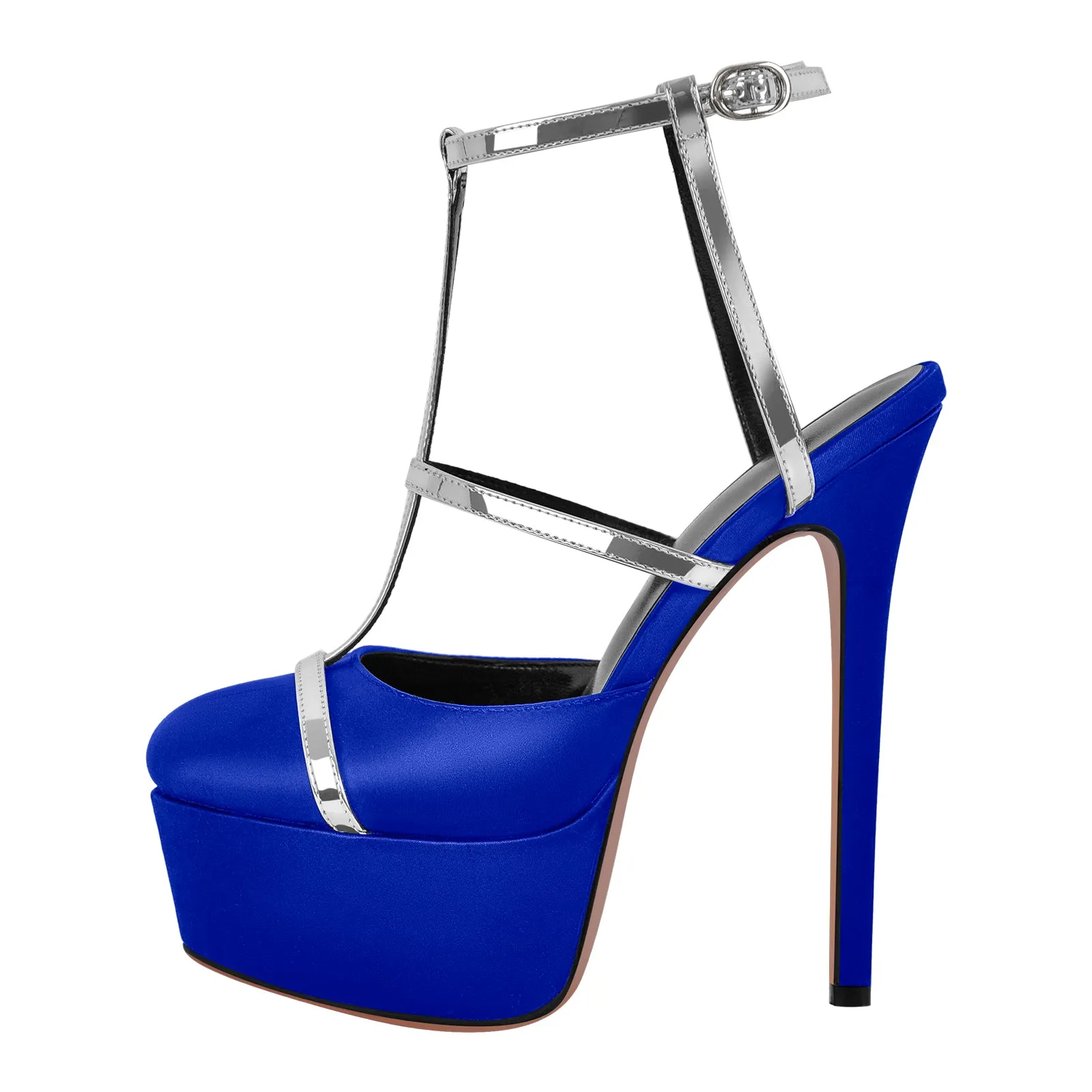 Round Toe T-Strap Platform Stiletto Pumps sold by Onlymaker product image thumbnail 5