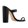 Black Chunky High Heel Mules Toe Ring Sandals sold by Onlymaker