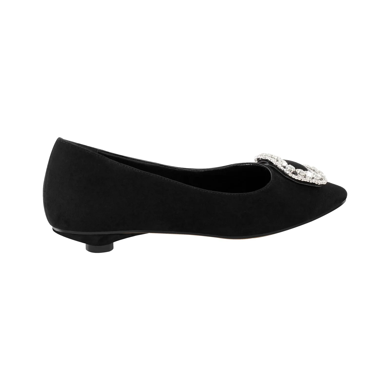 Pointed Toe Rhinestone Suede Round Heel Flats sold by Onlymaker product image thumbnail 3
