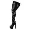 Metal Chain Round Toe Stiletto Over The Knee Boots sold by Onlymaker