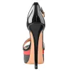 Black Red Double Platform High Heel Sandals sold by Onlymaker