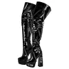 Buckle Strap Rivet Platform Ovee the Knee Boots sold by Onlymaker