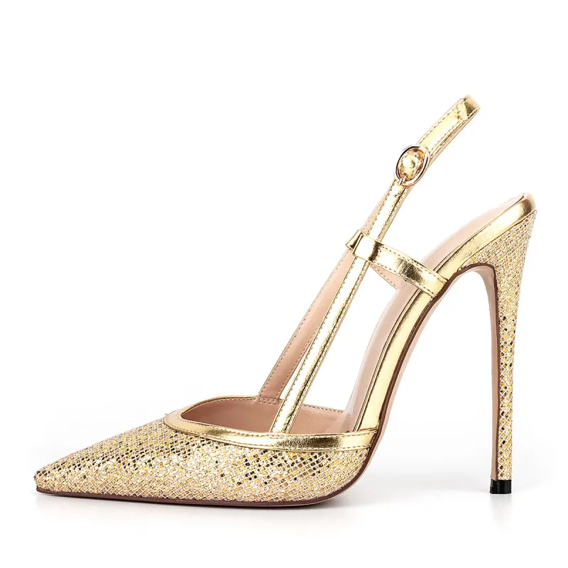 Woven Textures Pointed Toe Stiletto Slingbacks Pumps sold by Onlymaker