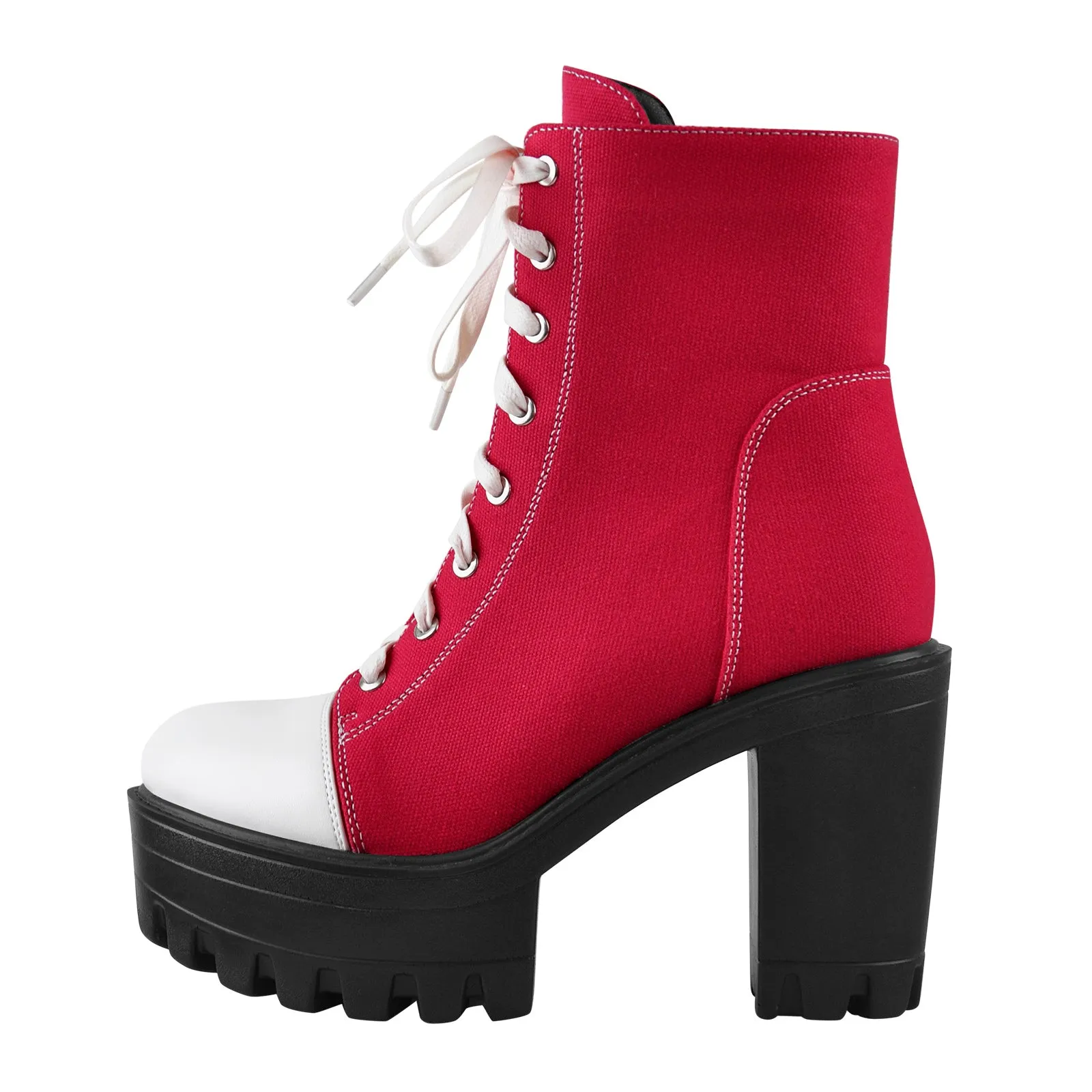 Platform Lace Up Canvas Boots sold by Onlymaker product image thumbnail 5