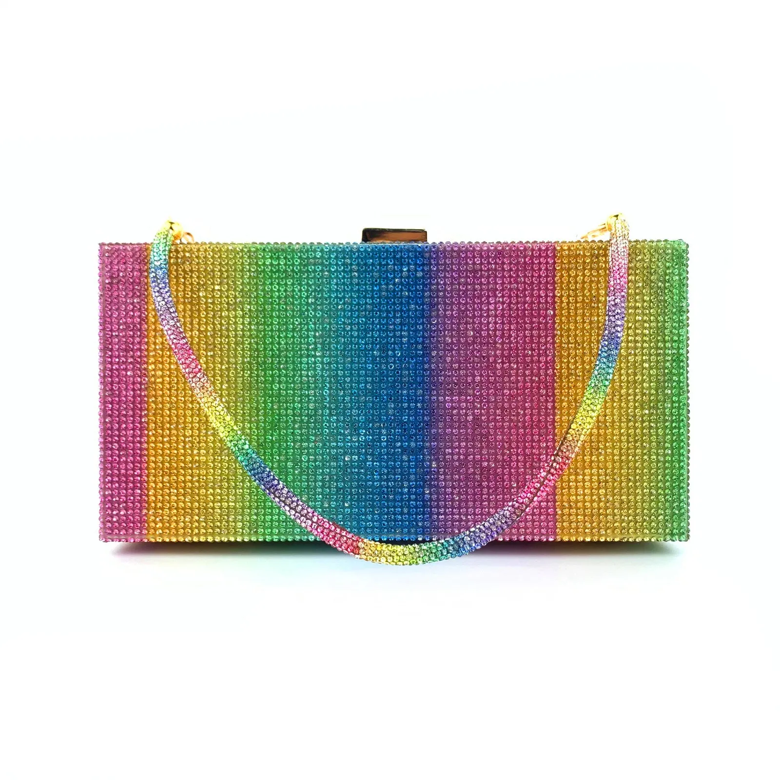 Rainbow Rhinestone Rectangular Handbag sold by Onlymaker product image thumbnail 3