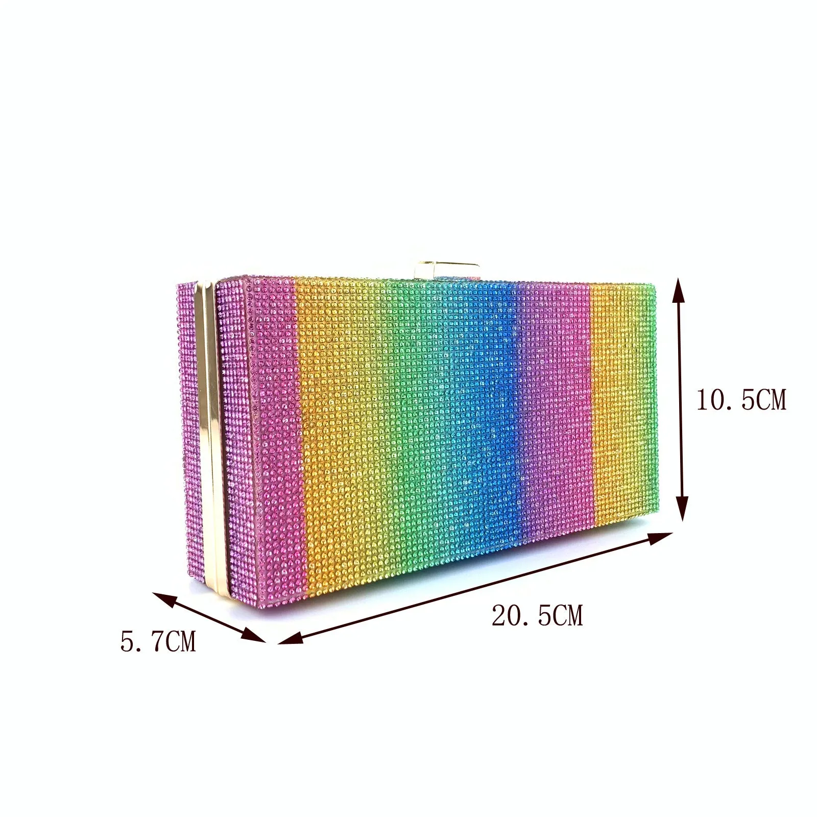 Rainbow Rhinestone Rectangular Handbag sold by Onlymaker product image thumbnail 2