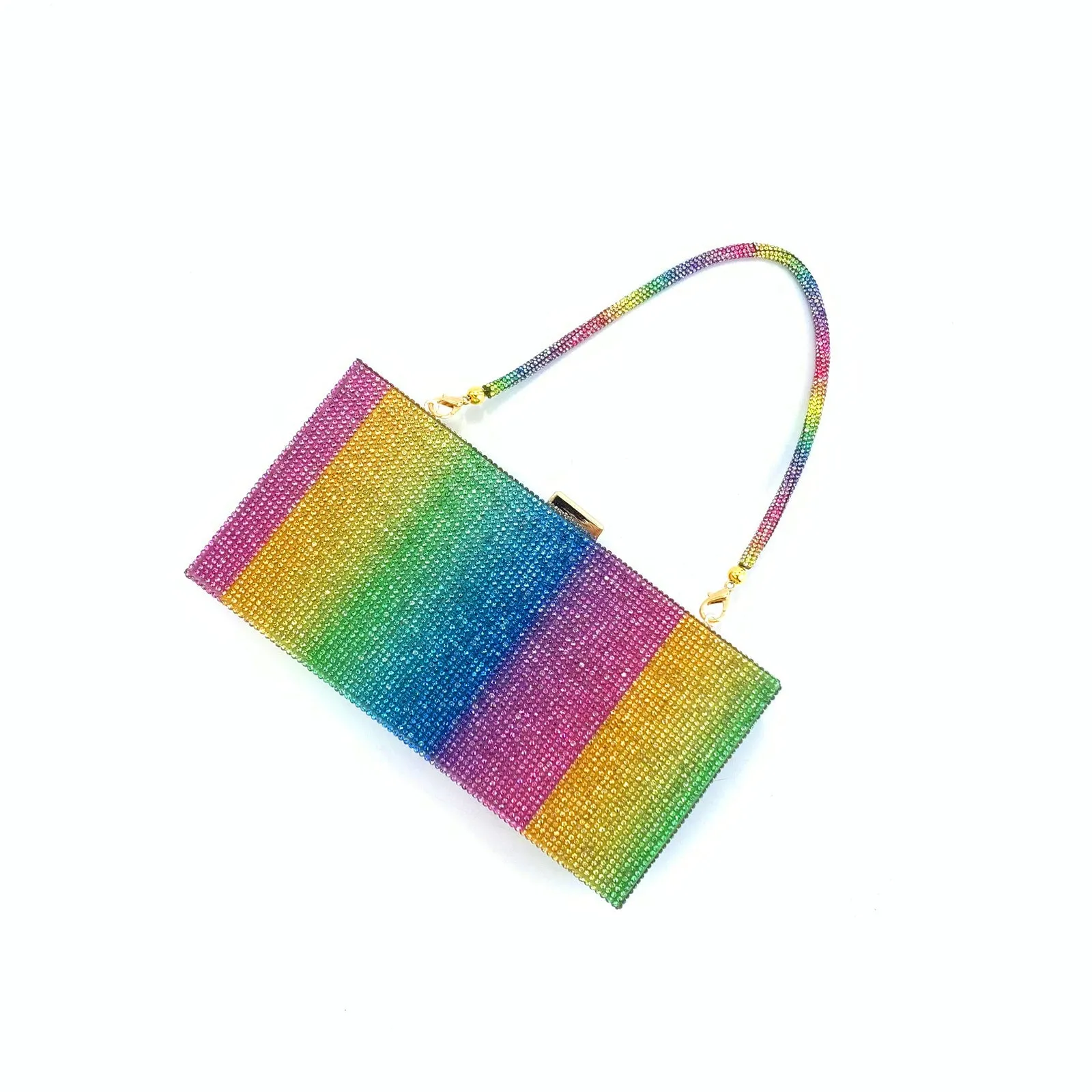 Rainbow Rhinestone Rectangular Handbag sold by Onlymaker product image thumbnail 4