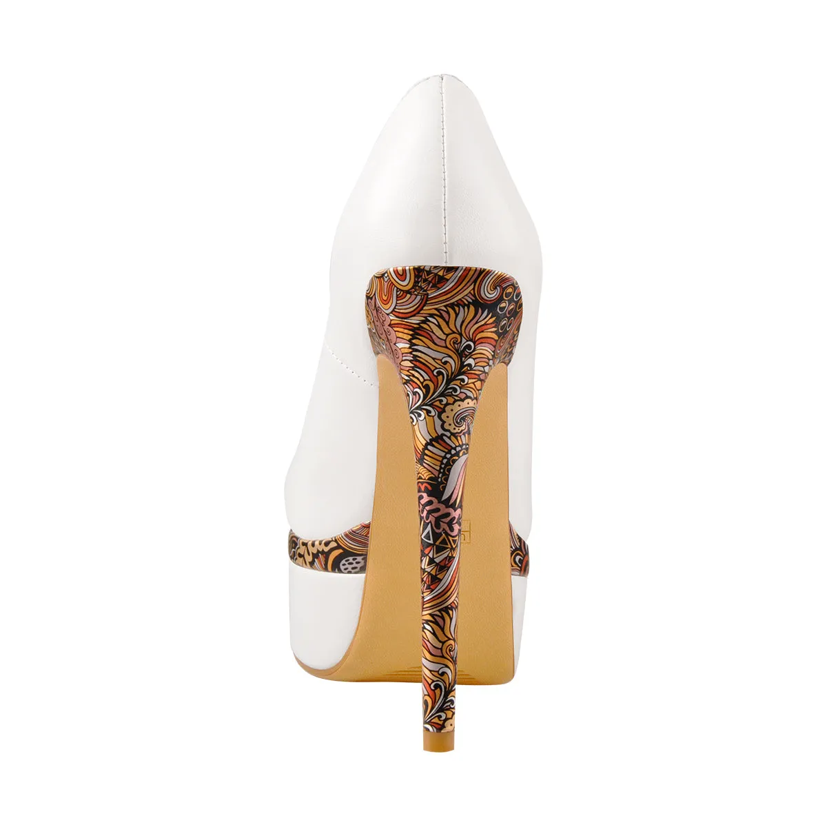 Double Platform Flower Print Stiletto High Heels sold by Onlymaker product image thumbnail 3