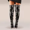Patent Leather Lace up Over the Knee Motorcycle Boots sold by Onlymaker