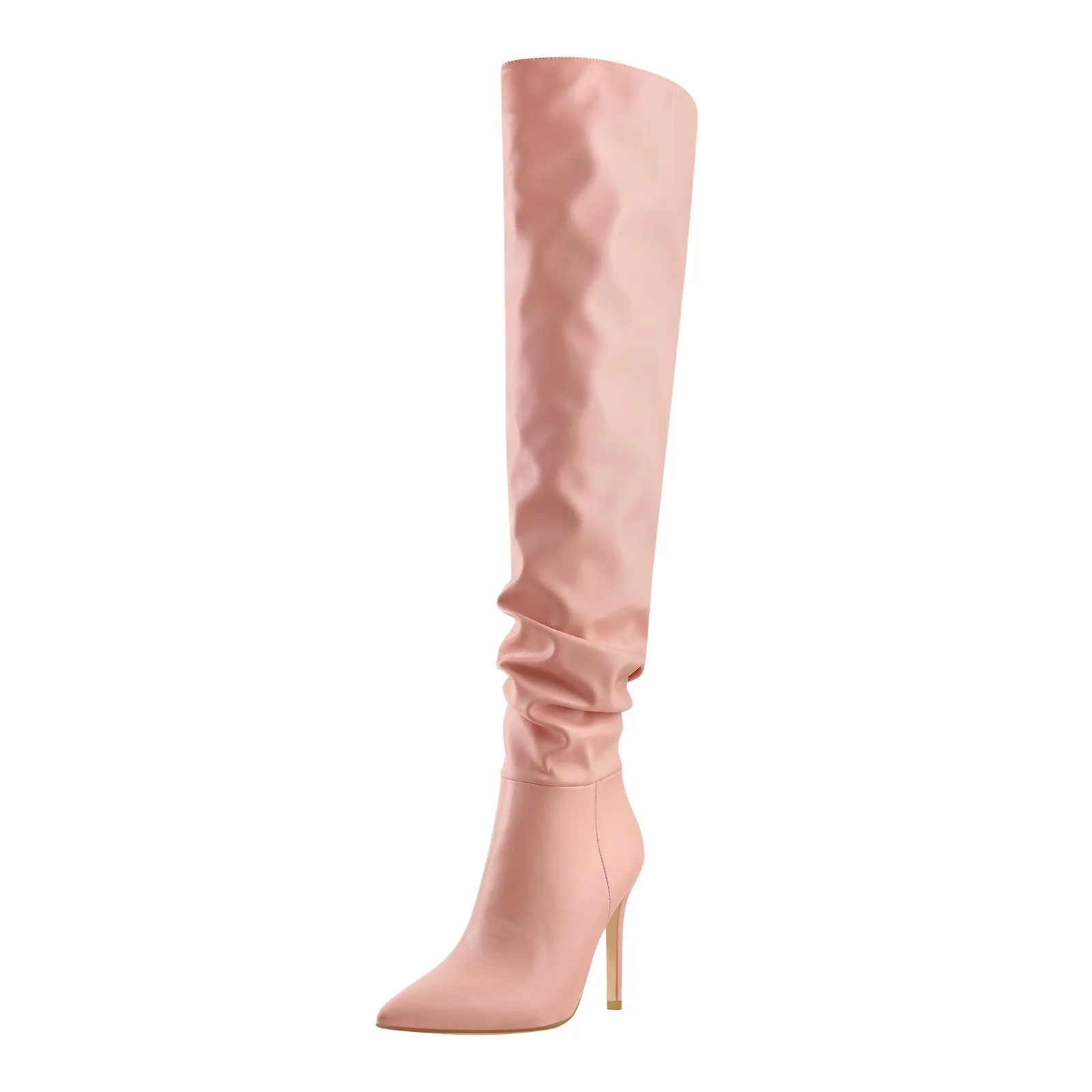 Pink Pointed Toe Stiletto Tight High Boots 10CM Heel sold by Onlymaker product image thumbnail 2
