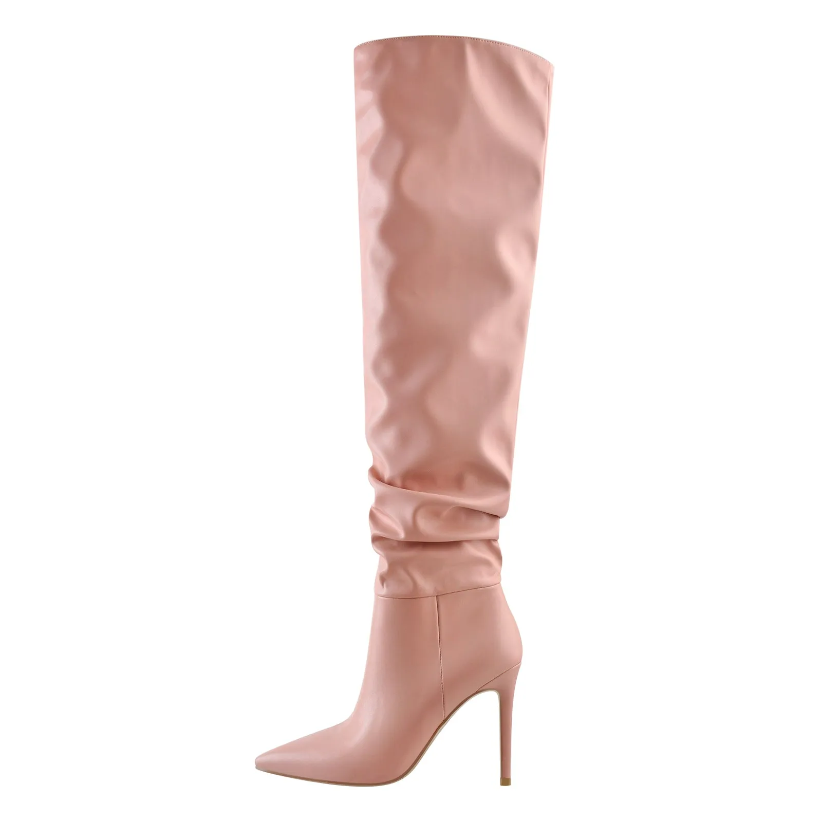 Pink Pointed Toe Stiletto Tight High Boots 10CM Heel sold by Onlymaker