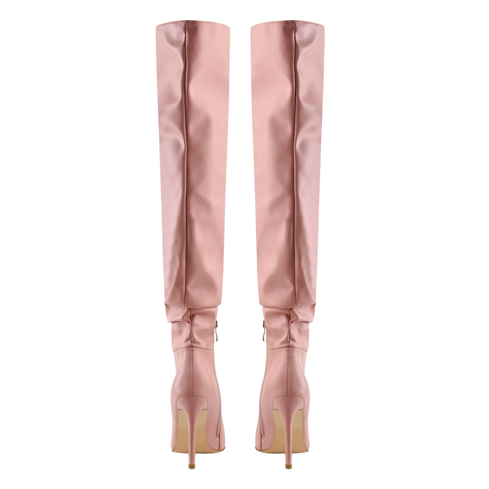 Pink Pointed Toe Stiletto Tight High Boots 10CM Heel sold by Onlymaker product image thumbnail 4