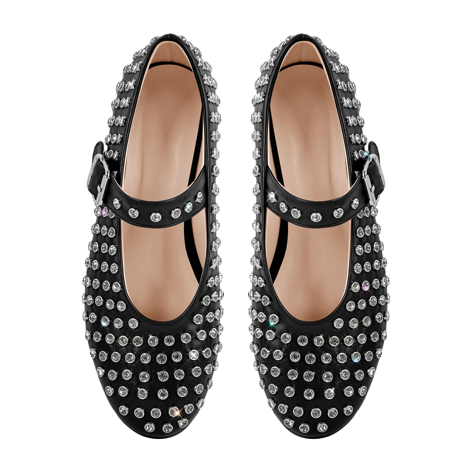 Silver Diamante Crystals Buckle Straps Flats sold by Onlymaker product image thumbnail 3