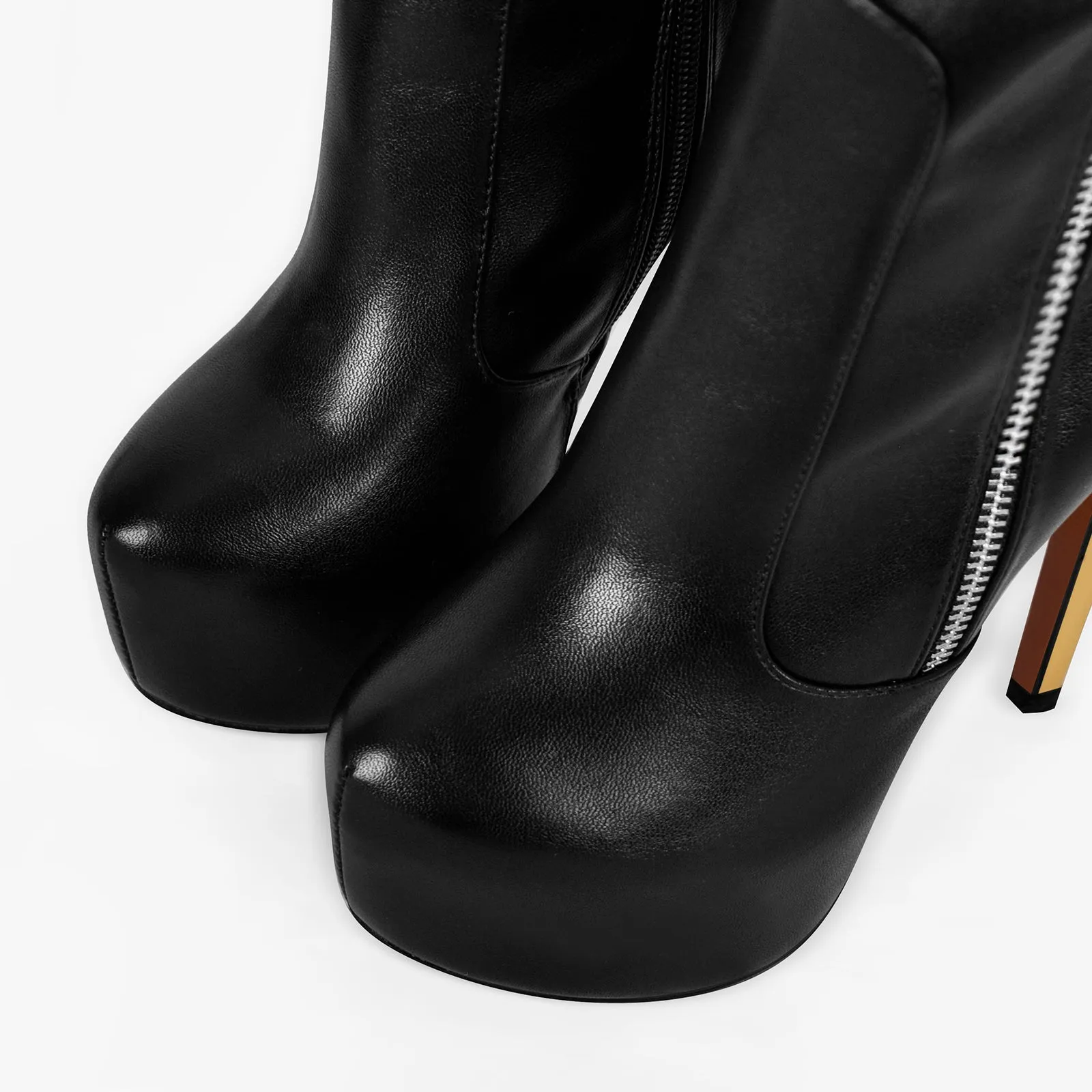 Black Side Zipper Stiletto Over The Knee Boots sold by Onlymaker product image thumbnail 3