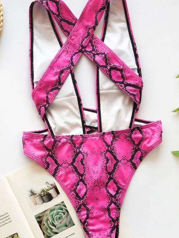 Print Bandage Pink Green Bikini sold by Onlymaker product image thumbnail 3