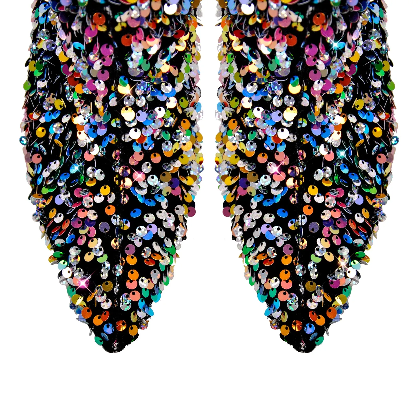 Sequins Pointed Toe Stiletto Knee Boots sold by Onlymaker product image thumbnail 3