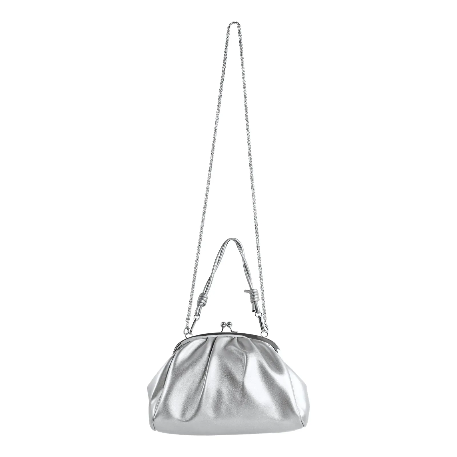 Silver Metallic Colore Crossbody Handbag sold by Onlymaker product image thumbnail 5