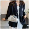Silver Metallic Colore Crossbody Handbag sold by Onlymaker