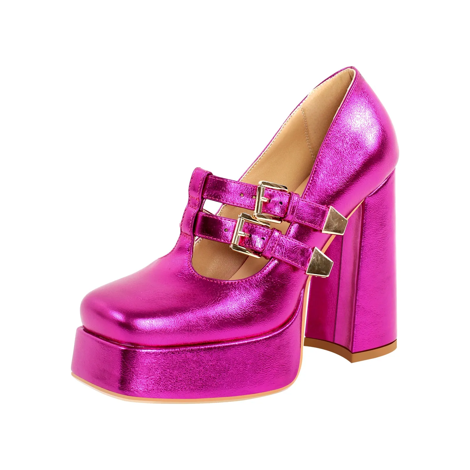 Chunky Heel Straps Mary Jane Pumps sold by Onlymaker product image thumbnail 2